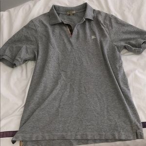 Gray men’s Burberry polo